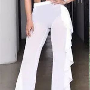 SALE🔥👖 White Sheer Swimsuit cover-up pants